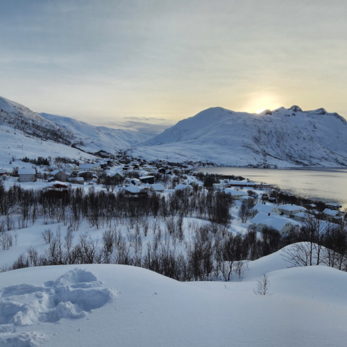 Lyngen Alps île de Kvløya, Fjord de Ersfjordbotn Lyngen Alps île de Kvløya