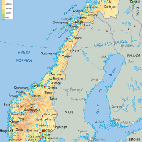 Norvège carte geographique Norvège carte geographique