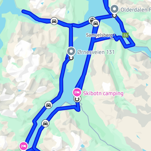 Norvège Lyngen Alps, notre trajet de découverte. Norvège Lyngen Alps