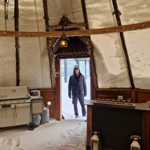 Norvège Oteren, Yourtes à l'hôtel. Norvège Oteren