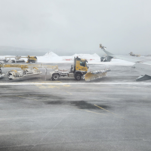 Norvège Tromsø, tarmac aéroport. Norvège Tromsø