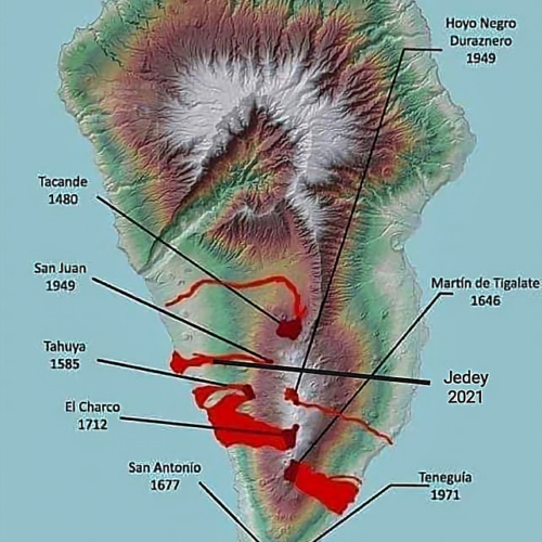 Canaries La Palma - Historique des éruptions Canaries La Palma - Historique des éruptions