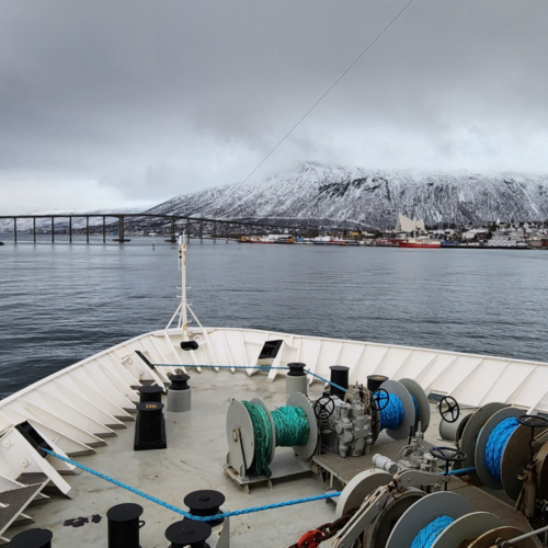 Départ de Tromsø du NordKapp Norvège Hurtigruten Nordkapp