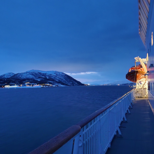 Départ du NordKapp. Norvège Hurtigruten Nordkapp