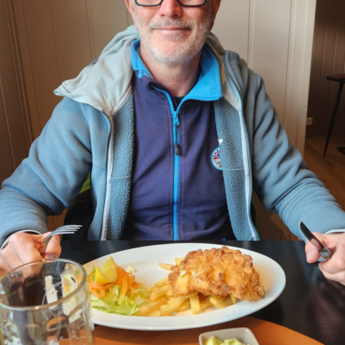 Norvège. Escale à Honningsvåg.
Un excellent Fish n Chips. Norvège Hurtigruten Nordkapp