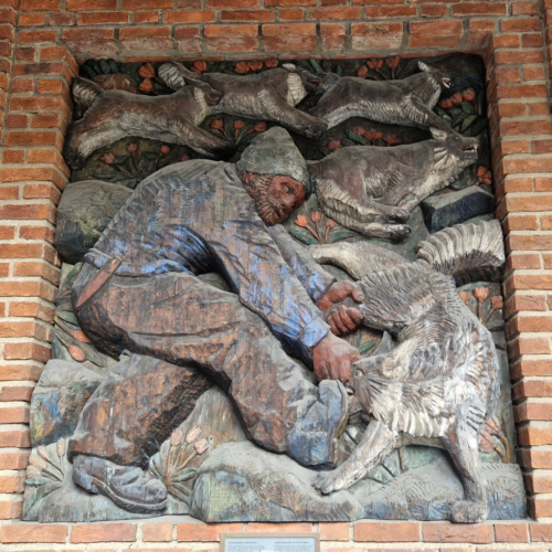 Mairie d'Oslo, Dagfin Werenskiold, Vidar et le loup Fenris Mairie d'Oslo