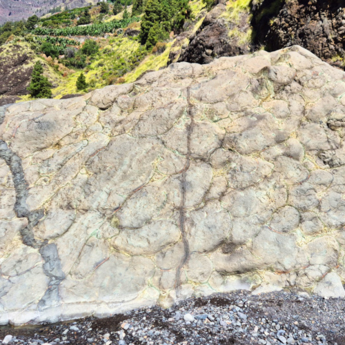 La Palma Barranco de las Angustias
Pilows lava, laves en coussin. La Palma Barranco de las Angustias