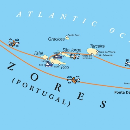 Les Açores, transport d'île en île durant notre voyage. Les Açores
