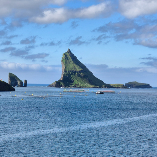 Îles Féroé Bøur, l'îlot de Tindhólmur. Îles Féroé Bøur, l'îlot de Tindhólmur.