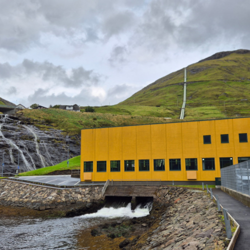 Îles Féroé, Vestmanna. Centrale hydroélectrique. Îles Féroé, Vestmanna