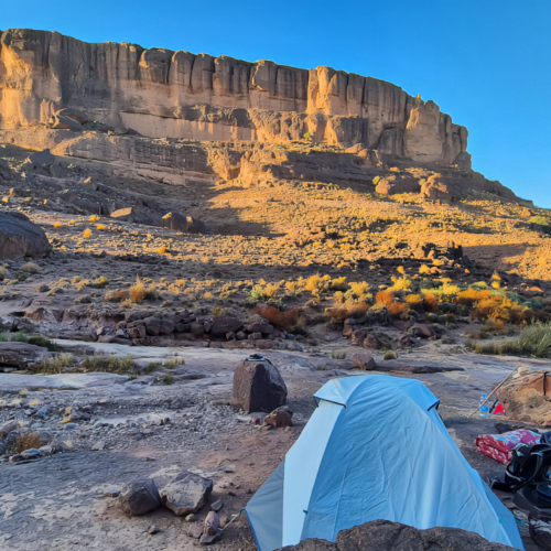 Campement, ma tente. maroc djebel saghro treks jour2