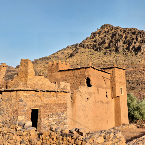 Ancienne Casbah à Assaka. Maroc Djebel Saghro trek jour 3