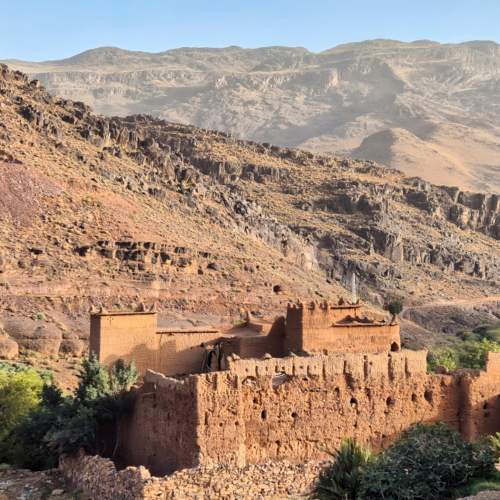 Ancienne Casbah à Assaka. Maroc Djebel Saghro trek jour 3