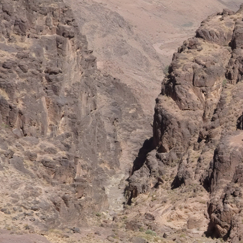Un gorge où nous étions passés lors du dernier trek. Maroc Djebel Saghro trek jour 4
