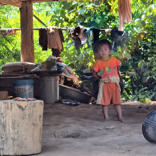 Laos arrêt village karen Laos arrêt village karen