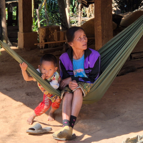 Laos arrêt village karen Laos arrêt village karen