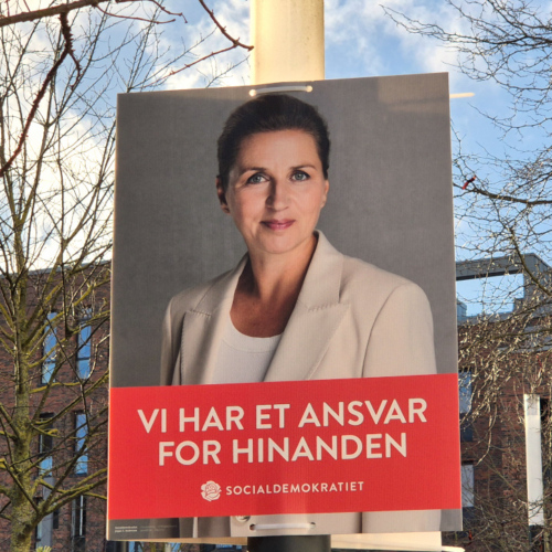 Danemark Aalborg
La campagne électorale bât son plein au Danemark. Photo de la première ministre Mette Frederiksen. Danemark Aalborg