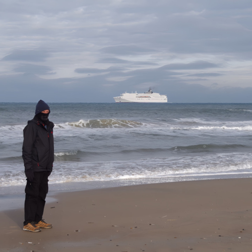 Danemark plage Hirtshals le Norröna Danemark plage Hirtshals le Norröna