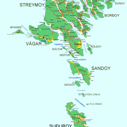 Carte des îles Féroé Carte des îles Féroé