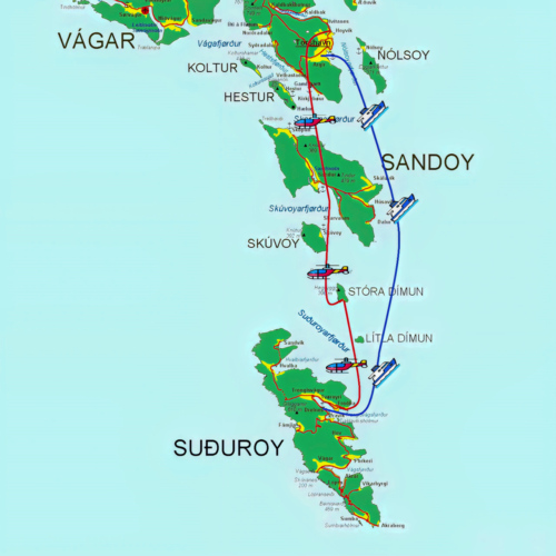 Îles Féroé vol hélico de Tórshavn à Suðuroy et retour en ferry Îles Féroé vol hélico de Tórshavn à Suðuroy et retour en ferry