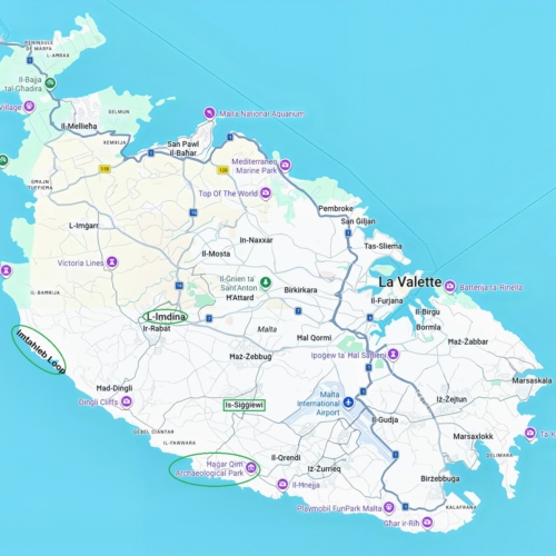 Île de Malte, Mdina, Hagar Qim et Mnajdra, Imtahlep Loop. Île de Malte, Mdina, Hagar Qim et Mnajdra, Imtahlep Loop.