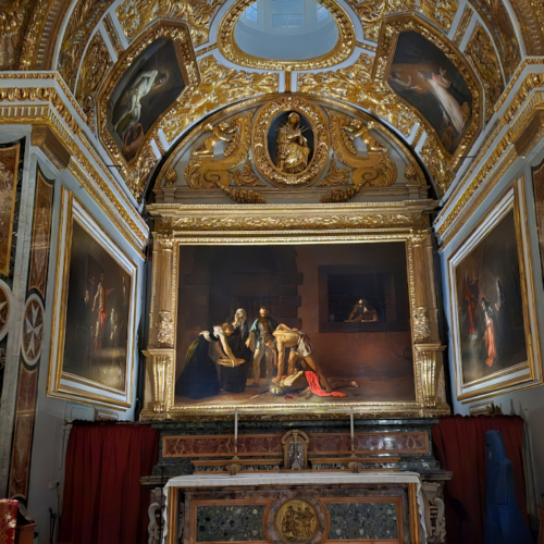 La décollation de Saint Jean Baptiste du peintre Caravage dans la Co-Cathédrale Saint John's. La décollation de Saint Jean Baptiste du Caravage