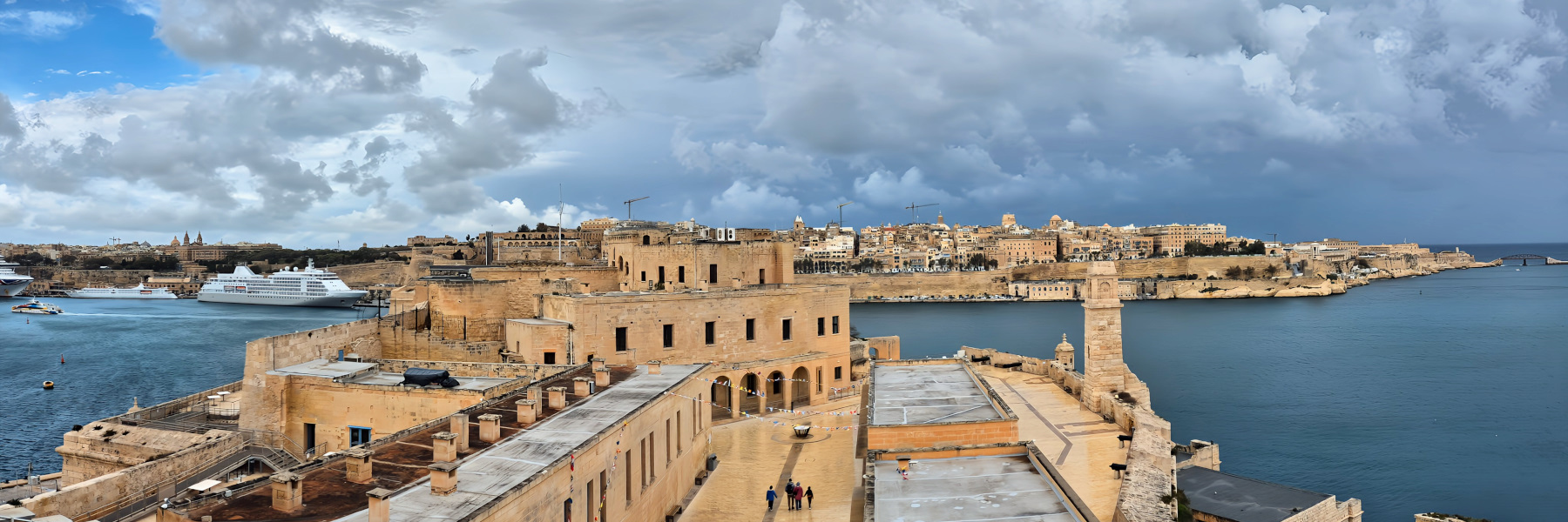Malte, les Trois Cités, La vue du fort St Angelo. Malte les Trois Cités Le fort St Angelo