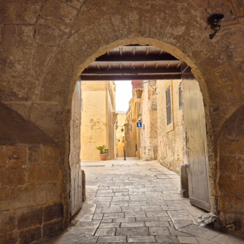 Malte, les ruelles de Mdina. Malte Mdina