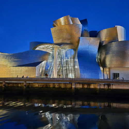 Bilbao Musée Guggenheim en nocturne Bilbao Musée Guggenheim en nocturne
