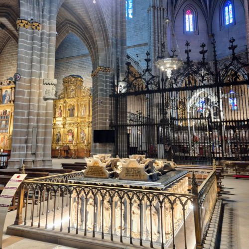 Pampelune la Cathédrale Santa María la Real. le tombeau de Charles III le Noble et de Leonor de Trastamare. Pampelune la Cathédrale Santa María la Real