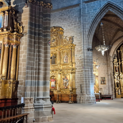 Pampelune la Cathédrale Santa María la Real. Les chapelles et leur retables. Pampelune la Cathédrale Santa María la Real