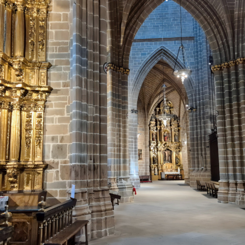 Pampelune la Cathédrale Santa María la Real. Les chapelles et leur retables. Pampelune la Cathédrale Santa María la Real