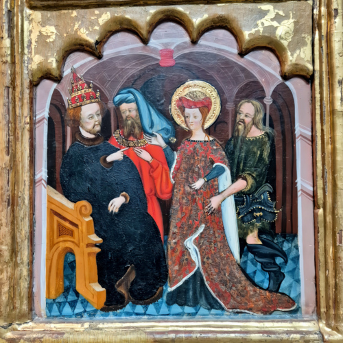Cathédrale de Tudela La Chapelle Saint-Joachim retable de Sainte Catherine Cathédrale de Tudela La Chapelle Saint-Joachim retable de Sainte Catherine