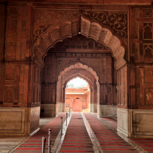 Inde Delhi La Mosquée Jama Masjid. Inde Delhi Mosquée Jama Masjid