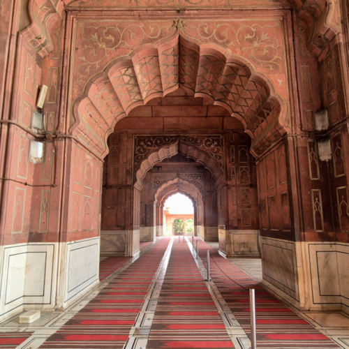 Inde Delhi La Mosquée Jama Masjid. Inde Delhi Mosquée Jama Masjid