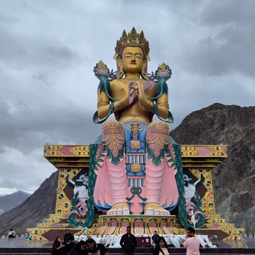 Inde Ladakh Diskit.
Le Bouddha Maitreya. Inde Ladakh Diskit