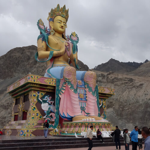 Inde Ladakh Diskit.
Le Bouddha Maitreya. Inde Ladakh Diskit