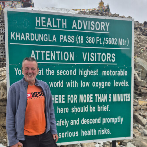 Inde Ladakh Khardung La, 5602 m. Inde Ladakh Khardung La