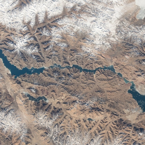 Inde Ladakh lac Pangong satelite