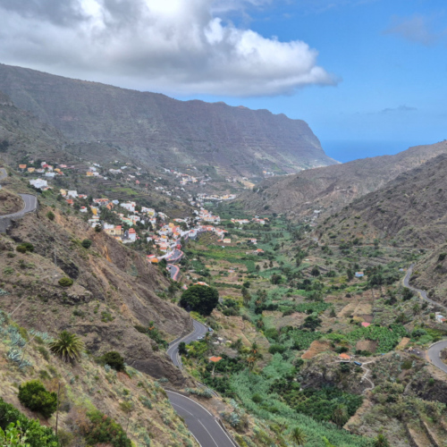 Trajet du port de San Sebastian à Hermigua sur La Gomera. Espagne La Goméra