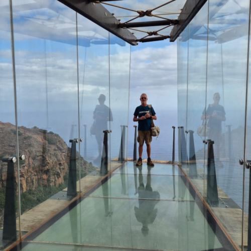 Espagne La Gomera. Mirador de Abrante, au-dessus du village d'Agulo. Espagne La Gomera
