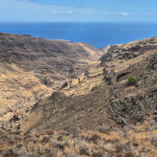 Espagne La Gomera cote sud. Barranco de las Torcas. Espagne La Gomera cote sud