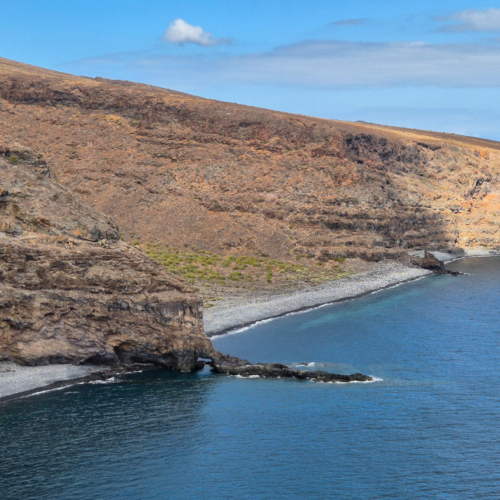 Espagne La Gomera cote sud. Playa Tapahuga. Espagne La Gomera cote sud