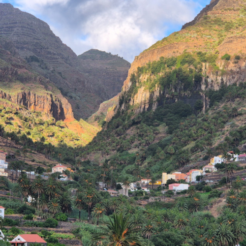 Espagne La Gomera la Vizcaina. Le haut de la vallée. Espagne La Gomera la Vizcaina