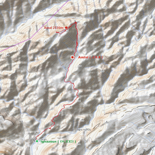 Notre parcours jusqu'au sommet de l'Amlal Maroc Djebel Saghro jour 2