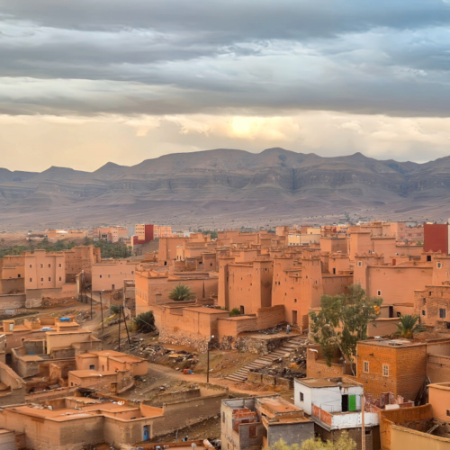Maroc N'Kob, hôtel La Perle de Saghro, la terrasse panoramique. Maroc N'Kob Jour 6